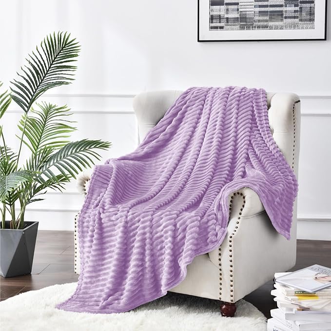 BEDELITE Valentines Day Blanket for Couch, 3D Ribbed Jacquard Soft and Cozy Fleece Throw Blanket for Sofa and Chair, Fluffy Plush Lightweight Blankets for Bed, for Women, 50x60 inches