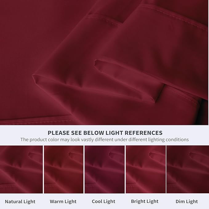 Maple&Stone Twin Flat Sheet 6 Pack,Premium Soft & Breathable,Brushed Microfiber Fabric,Anti-Shrinkage & Non-Fading,Bulk Flat Sheets Only Twin Size (Burgundy)