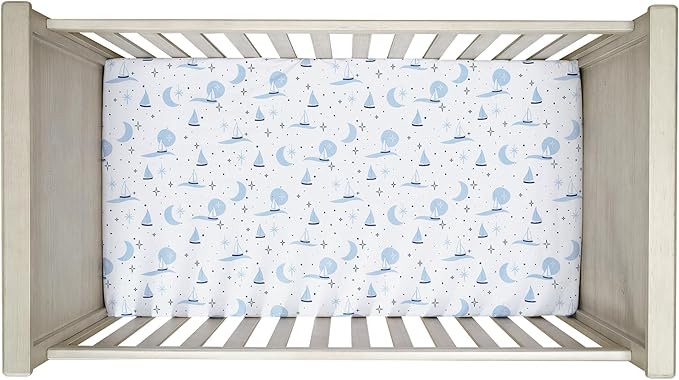 Lambs & Ivy Little Skipper 3-Piece Sailboat Nautical Nursery Crib Bedding Set