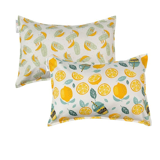 ALVABABY Toddler Pillowcases 2 Pack Organic Cotton Kids Pillow Cover Fit 13"x 18" or 12"x24" Envelope for Girl Boy Sleepy Travel