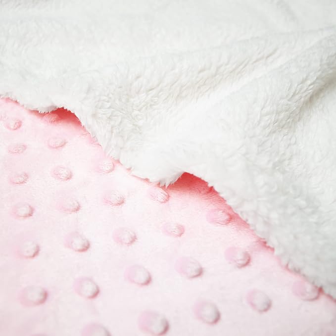 American Baby Company Heavenly Soft Chenille Sherpa Toddler Blanket (36" x 48"), Warm and Cozy, Pink, for Boys and Girls, Versatile for Nap Time, Preschool and Travel