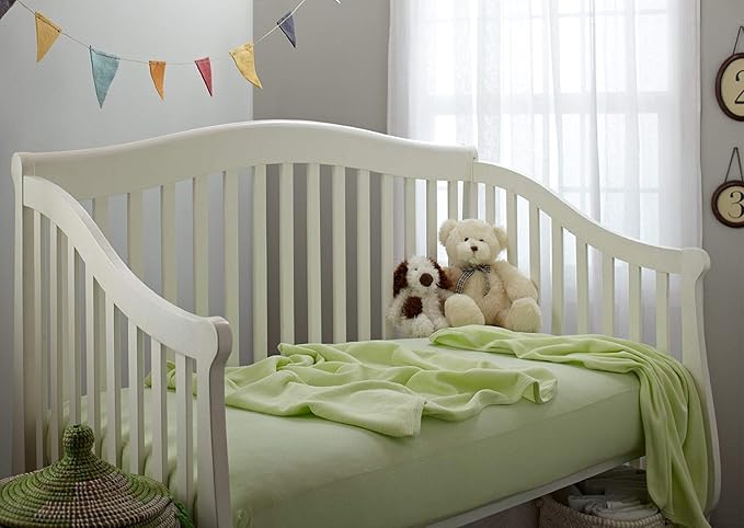 American Baby Company 100% Cotton Thermal Waffle Swaddle Blanket (30" x 40"), Soft, Breathable & Stretchy, Celery, for Boys and Girls, Perfect for Swaddling, Travel and Gifting