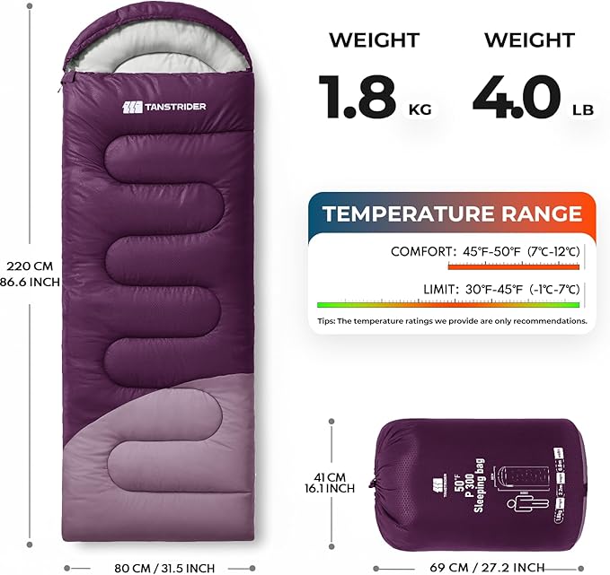 Sleeping Bags for Adults Warm Weather,Backpacking Compact Lightweight Camping Sleeping Bag with Compression Sack for Kids,Camping Essentials Gear for Hiking,Travel,Climb,Outdoor, Indoor