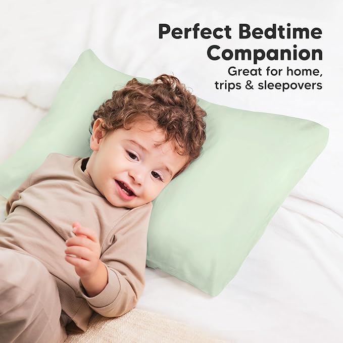 KeaBabies 13 x18 Toddler Pillowcase, Waterproof - Soft Waterproof Toddler Pillow Protector Cover for Kids, Boys, Girls, Durable Machine Washable, Small Travel Pillow Sold Separately (Sage)