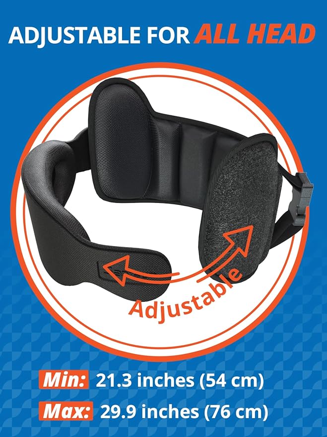 Upgraded Travel Pillow, U-Shaped Airplane Head Strap for All Heights, 360° Support, 3D Sleep Mask, 100% Light Blocking, Long Flights Essentials Headrest, Stop Bobblehead, Black (Pack of 2)