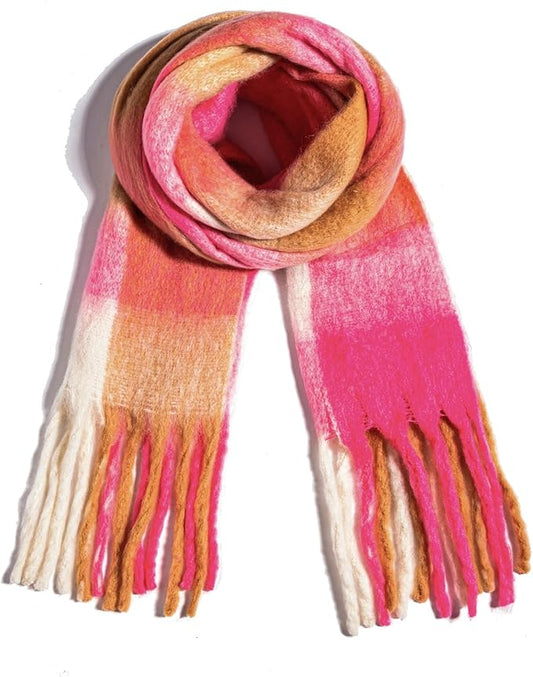Winter Women Chunky Scarf Warm Blanket Big Thick Large Oversized Wrap Colorful Long Solid Scarves