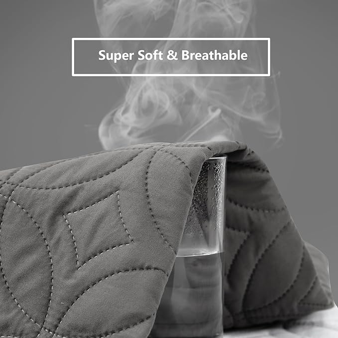 FELTYBED King Size Mattress Protector Waterproof, Soft Breathable Bed Mattress Cover with Deep Pocket 6"- 18", Noiseless & Washable Mattress Pad Cover for Home, Bedroom (Gray, King)