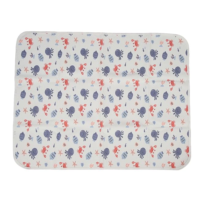 Respicefinem Baby Waterproofs Bed Pad Washable Mattress Pad Mat Baby Wateproofs Bed Mat Protector for Kids Toddler Reusable Underpads Bed Wetting Incontinence Cover (Submarine Model)