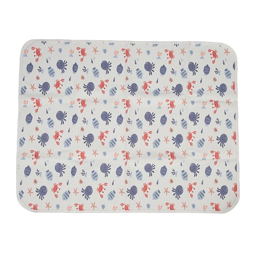 Respicefinem Baby Waterproofs Bed Pad Washable Mattress Pad Mat Baby Wateproofs Bed Mat Protector for Kids Toddler Reusable Underpads Bed Wetting Incontinence Cover (Submarine Model)