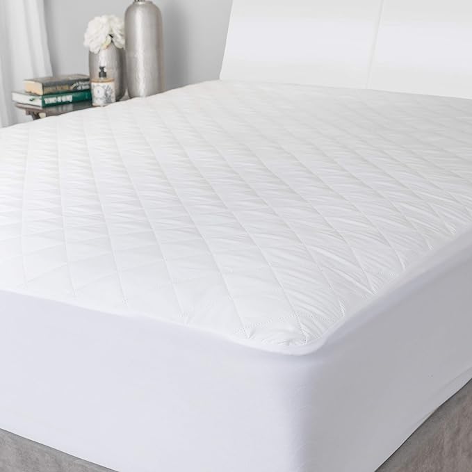 Masirs - The Quilted Mattress Pad is Comfortable and Thick Enough to Get a Restful Night Sleep. The Plush Mattress Topper Will Also Help Protect Your Mattress from Stains. (Full)