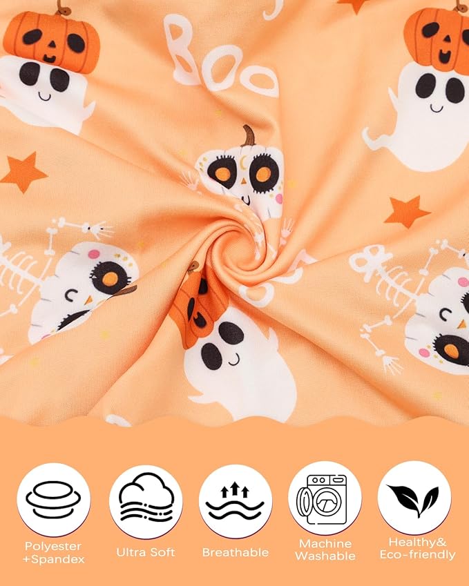 ALVABABY Toddler Pillowcases Stretchy Soft Kids Pillow Cover 2 Pack Fit 13"x 18" or 12"x16" Envelope for Girl Boy Sleepy Travel Halloween 2TPE35A
