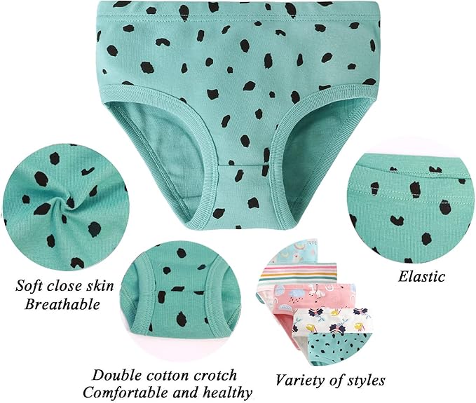 Boboking Soft Cotton Underwear Toddler Girls'Briefs Soft Undies