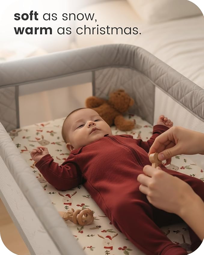 Pack and Play Sheets Fitted 2 Pack, 38x26 Graco Pack n Play Sheets for Playard & Travel Crib Mattress, Ultra Soft Jersey Knit, Breathable Stretchy Deep Pocket, Compatible with Mini Cribs