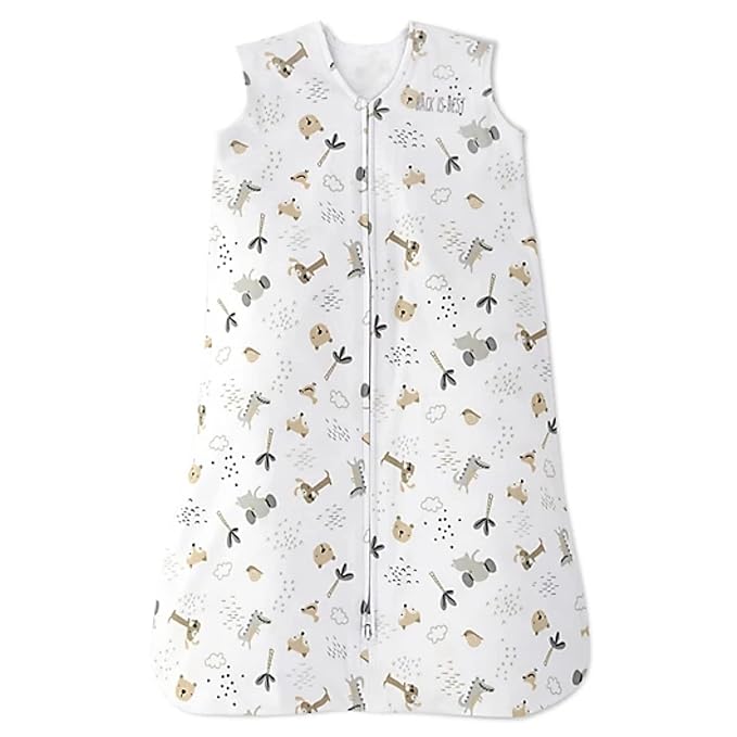HALO SleepSack, 100% Cotton Wearable Blanket, Swaddle Transition Sleeping Bag, TOG 0.5, Weather Friends, Small, 0-6 Months