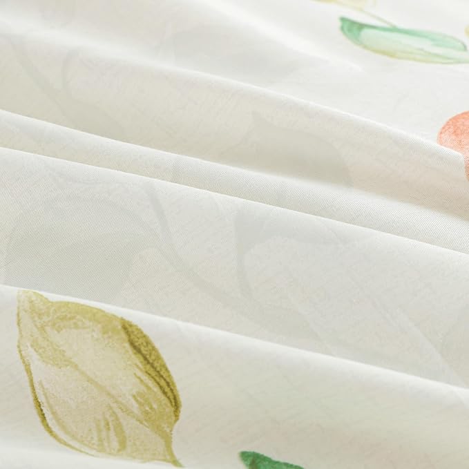 OAITE Duvet Cover Set Twin Size Floral Pattern Ultra Soft 100% Cotton Duvet Cover Sets 3-PC, Breathable Duvet Cover with Zipper Closure & Corner Ties(2 Pillow Shams,1 Duvet Cover)