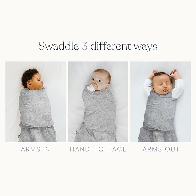 HALO Micro-Fleece Sleepsack Swaddle, 3-Way Adjustable Swaddle Blanket for Newborn and Infants, TOG 3.0 for Cold Climates, Hip Healthy, Heartline, Small, 3-6 Months