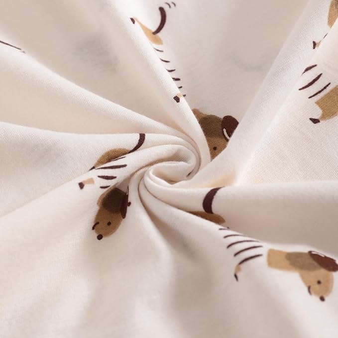 NTBAY 2 Pack 100% Natural Jersey Cotton Toddler Pillowcases, Super Soft and Breathable Travel Pillow Cases with Envelope Closure for Nursery, 13x18 Inches, Brown Dog