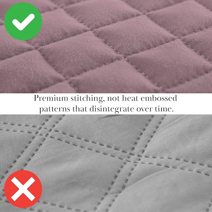 Southshore Fine Living, Inc. Oversized King Quilt Set, Lavender Quilt Bedspread King/California with 2 Matching Pillow Shams, Machine Washable Bedding, Soft & Cozy Coverlet, Lavender