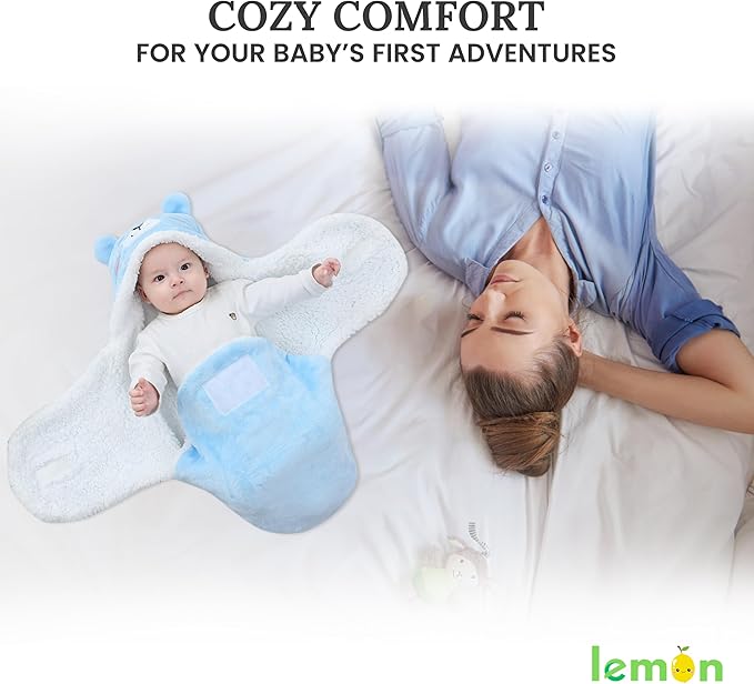 Baby Swaddle Blanket – Ultra Soft Plush Wrap for Newborns 0-6Months, Warm Sherpa Receiving Blanket Essential for Infant Sleep