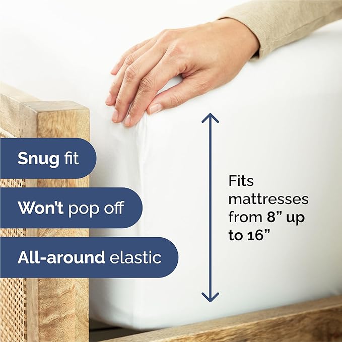 King 6 Piece Sheet Set - Comfy Breathable & Cooling - Ultra Soft Hotel Luxury Bedding Set with 8-16 Inch Deep Pockets - 1 Flat & 1 Fitted Sheet & 4 Pillowcases - Cozy, Wrinkle Free & Easy Care - White