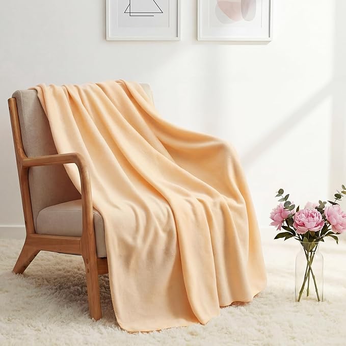 Kinlop Fleece Blanket Bulk 60 x 50 Inch Soft Lightweight Fleece Cozy Blanket Warm Throw Plush Pet Throw for Bed Couch Sofa Home Office Wedding Gifts Travel Camping(Earth Color,40 Packs)