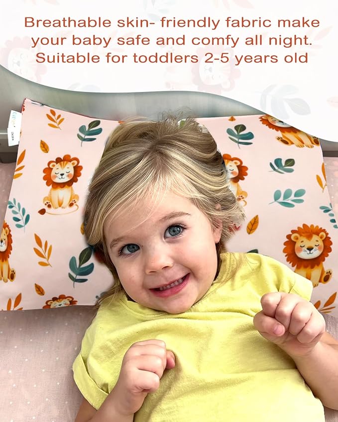 ALVABABY Toddler Pillowcases Stretchy Soft Kids Pillow Cover 2 Pack Fit 13"x 18" or 12"x16" Envelope for Girl Boy Sleepy Travel 2TPE30A