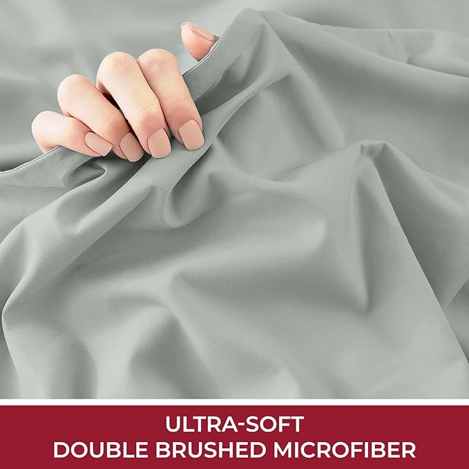 Mellanni Full Fitted Sheet - Iconic Collection Bedding Sheets with up to 16 inch Deep Pocket - Soft & Cooling - Fade & Stain Resistant - 1 PC (Full, Spa Mint)
