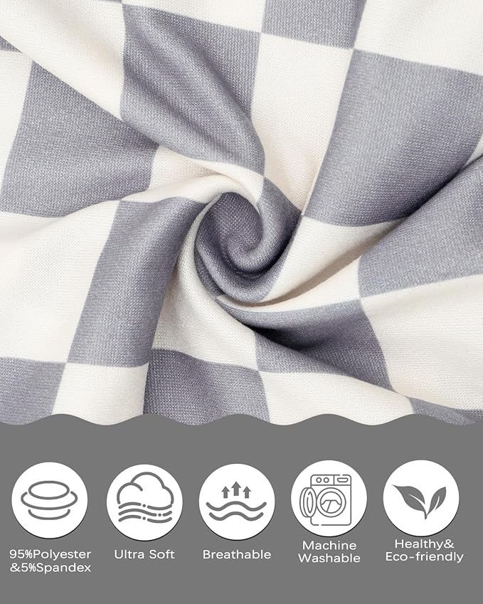 ALVABABY Toddler Pillowcases Stretchy Soft Kids Pillow Cover 2 Pack Fit 13"x 18" or 12"x16" Envelope for Girl Boy Sleepy Travel Christmas 2TPE41A