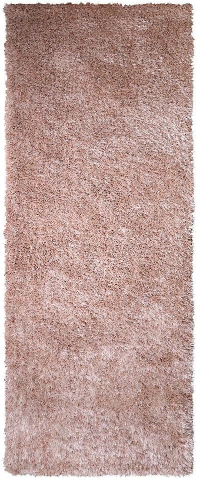 Hand Tufted SHAG Polyester ECO-Friendly Area Rugs - 2'6''x6', Runner, Beige, Solid Plain Design, High Pile Thick Handmade Anti Skid Area Rugs for Living Room, Bed Room K00111