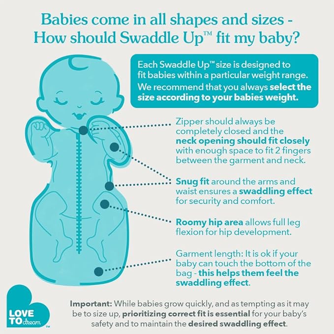 Love to Dream Swaddle UP, Gray, Newborn, 5-8.5 lbs., Dramatically Better Sleep, Allow Baby to Sleep in Their Preferred arms up Position for self-Soothing, snug fit Calms Startle Reflex (Pack of 2)