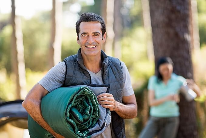 Bulk 10 Pack Envelope Sleeping Bags, 4 Seasons Warm or Cold Lightweight Indoor Outdoor Sleeping Bags for Adults, Backpacking, Camping