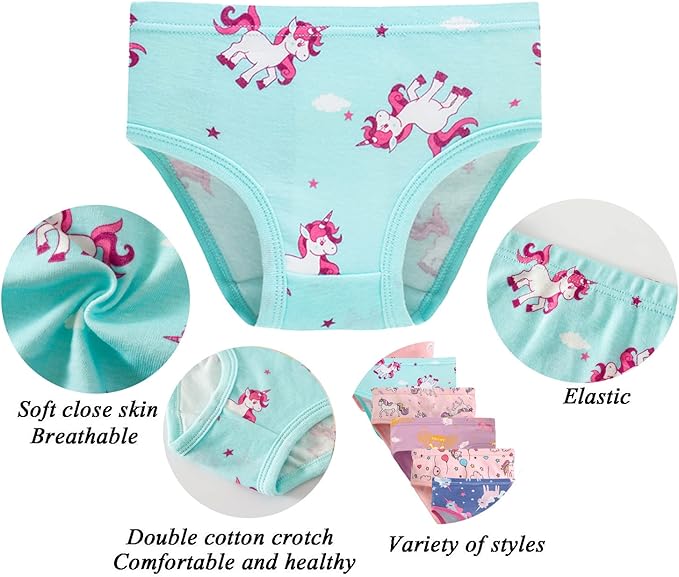 Boboking Soft Cotton Underwear Toddler Girls'Briefs Soft Undies