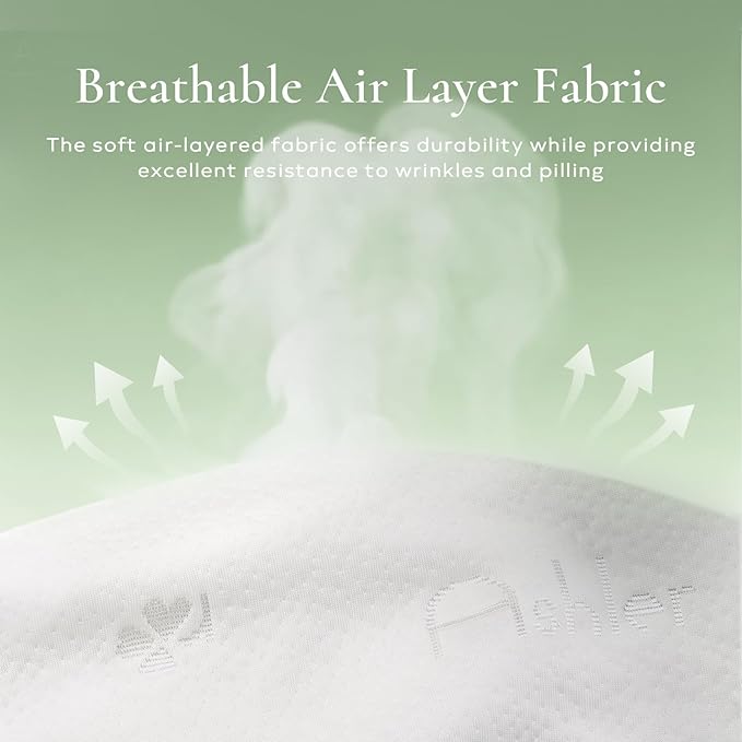 Ashler Throw Pillows Insert- 20x20 Pillow Inserts with Air Layer, Premium Bed and Couch Pillows - Indoor Decorative Throw Pillow, Square Cushion Sham Stuffer, Pack of 2, White