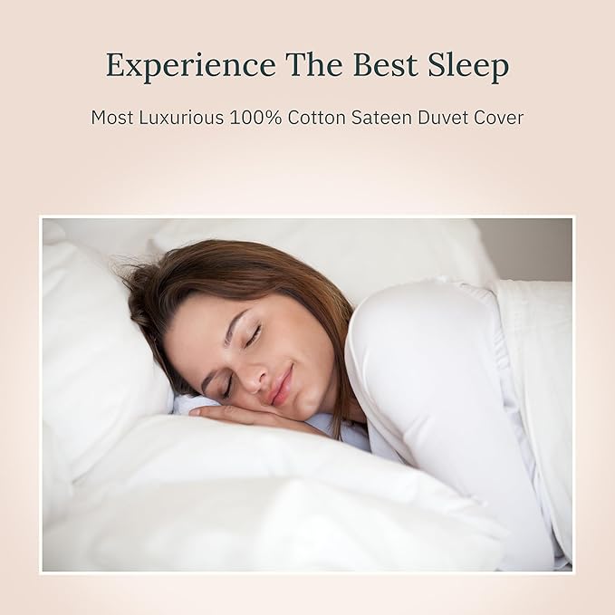 Full/Queen Duvet Cover Only - Premium 400 Thread Count, Natural 100% Cotton Duvet Covers Queen, Soft Sateen Weave, Button Closure and Corner Ties - Pink