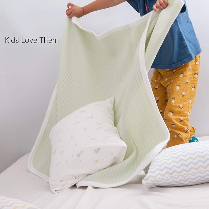 NTBAY Jersey Cotton Quilted Toddler Blanket, Breathable and Warm for Boys and Girls Baby Blanket, 30x40 Inches, Yellow
