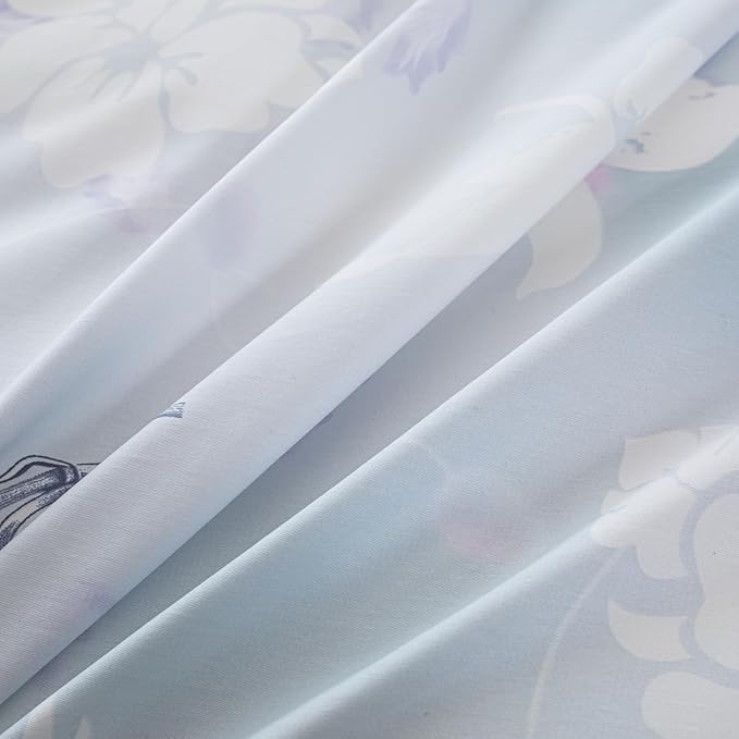 OAITE Duvet Cover Set King Size Floral Pattern 500 Thread Count Ultra Soft 100% Cotton Duvet Cover Sets 3-PC, Breathable Duvet Cover with Zipper Closure & Corner Ties