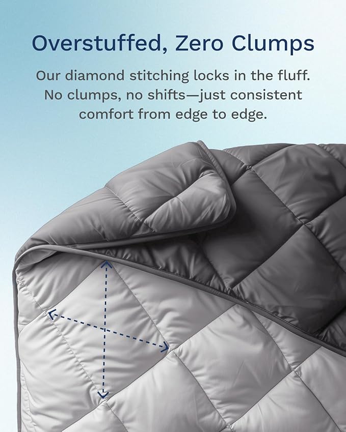 ViscoSoft All Seasons Twin/Twin XL Down Alternative Reversible Quilted Comforter - Breathable Twin Extra Long Premium Soft Microfiber, Gray