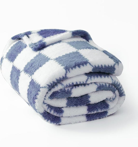 Ultra Soft Jacquard Shaggy Fleece Throw Blanket, Lightweight Warm and Plush, Cozy Couch and Travel Blanket, Multiple Colors and Sizes, Year Round Comfort