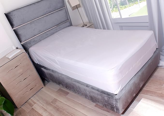 Ultra Soft Fabric Zippered Mattress Encasement Protector Heavy Duty Complete Cover 100% Waterproof Full