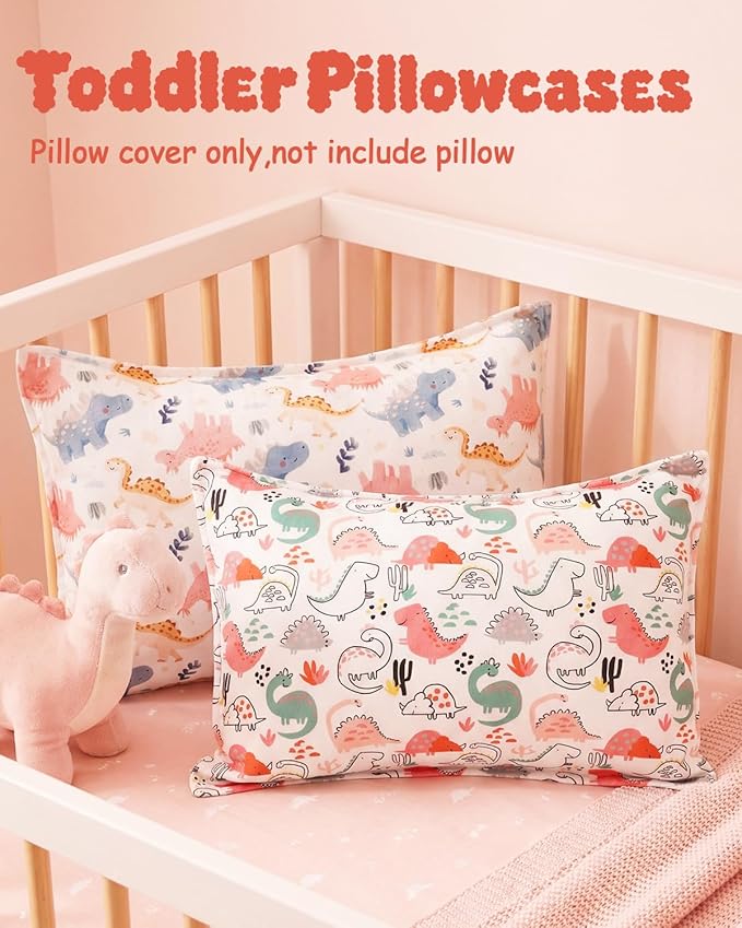 ALVABABY Toddler Pillowcase Kids Pillow Cover Polyester Bean Velvet Soft Warm 2 Pack Fit 13"x 18" or 12"x16" Envelope for Girl Boy Sleepy Travel 2TPMT01A