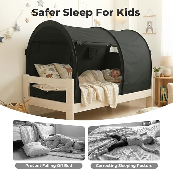 LEEDOR® Bed Tent Dream Tents Bed Canopy Shelter Cabin Indoor Privacy Warm Breathable Pop Up Twin/Full/Queen for Kids and Adult Patent Pending(Mattress Not Included)