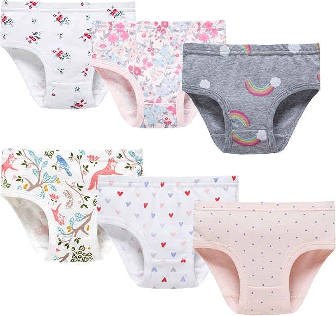 Boboking Soft Cotton Underwear Toddler Girls'Briefs Soft Undies