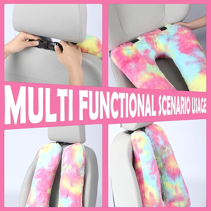 Travel Cars Pillow Seat Belt Removable U-Shaped Pillow Gift for Birthday Holiday Adults Sleeping Camping Support Head and Neck on Trips Long Car Ride Essentials
