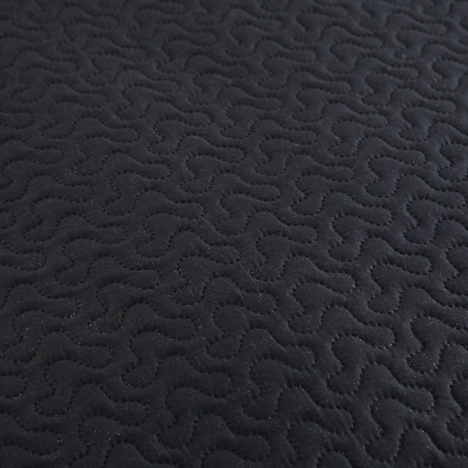 JML Quilts Set, Bedspread Coverlet Set with Pillowcases - 3 Piece Soft and Lightweight Bed Quilt for Spring, Autumn and Summer (Embossed Stripe - Black, Full/Queen(88"x92"))