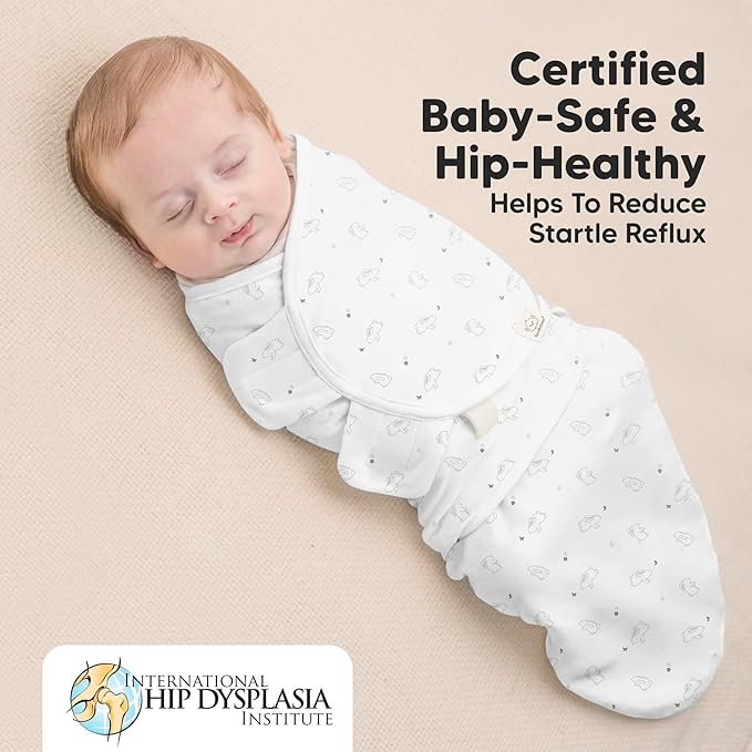 Baby Swaddle Sleep Sacks with Zipper - 3-Pack Swaddles for Newborns 0-3 Months, Infant, Baby Girls, Boys, Soft & Durable Newborn Sleep Sack, Easy Diaper Change Swaddling Blanket (Bunnies, OS)
