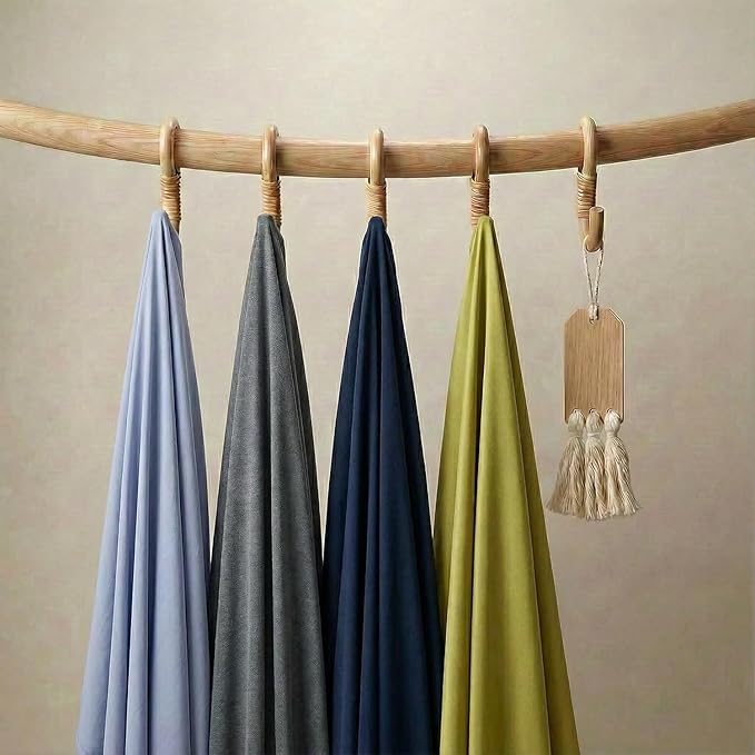 Large Jersey Knitted Swaddle Blanket for Baby, Soft Stretchy Receiving Blanket for Newborns with Hat, Baby Nursery Swaddle 47 x 47 inches(Steel Blue)