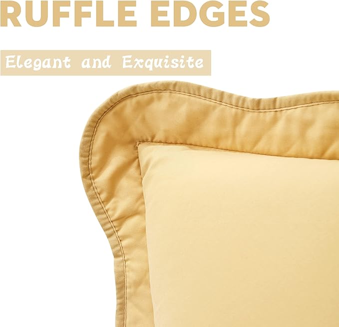 CHIXIN Microfiber Standard Pillow Shams Set of 2 - Decorative Quilted Pillow Covers - Lagoon - Size (20" x 26")