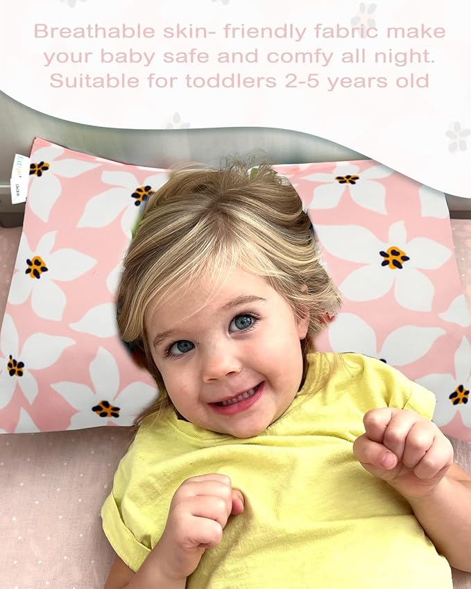 ALVABABY Toddler Pillowcases Stretchy Soft Kids Pillow Cover 2 Pack Fit 13"x 18" or 12"x16" Envelope for Girl Boy Sleepy Travel 2TPE27A