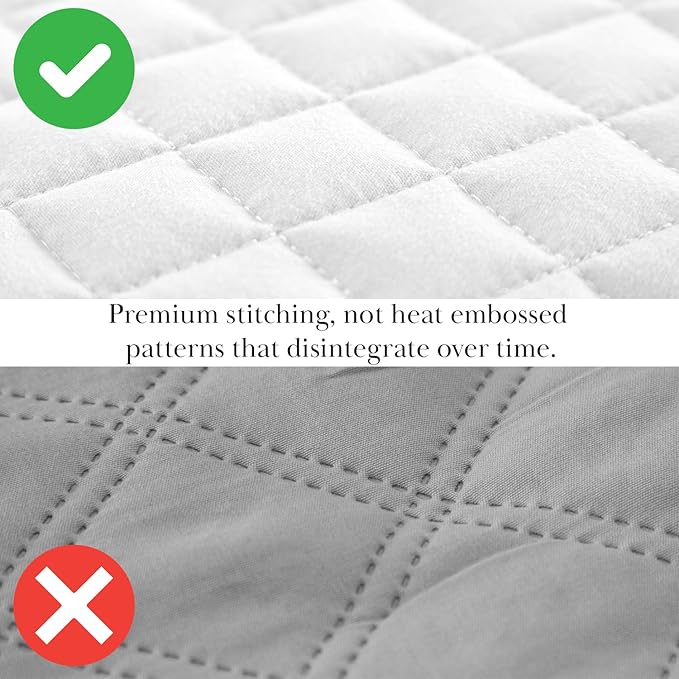 Southshore Fine Living, Inc. White Queen Quilt Bedding Set, Dual Fit Luxury Bedding Quilts, Queen Size Bedspread Coverlet, Full Size Quilted Comforter Bed Spread w/Pillow Shams, White Quilts