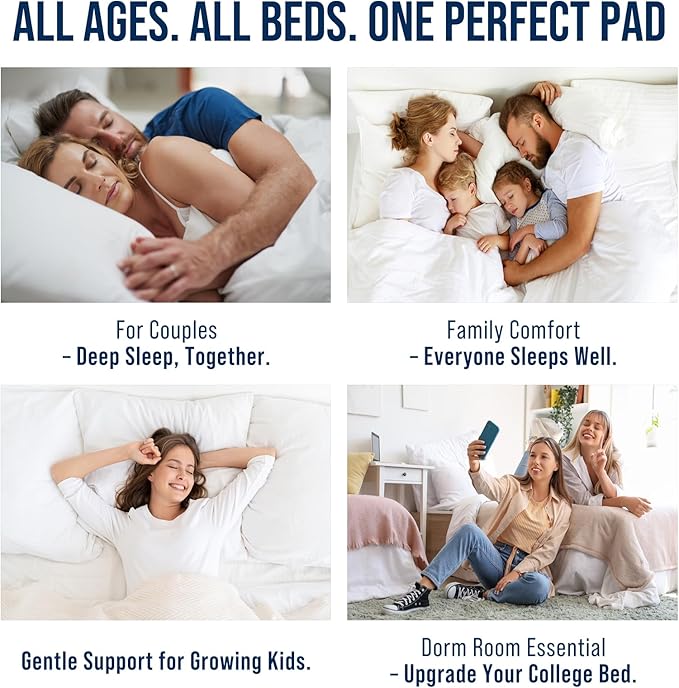 OLANLY Cal King Quilted Fitted Mattress Pad, Elastic Fitted Mattress Topper, Cooling Soft Mattress Cover Stretches up to 21 Inches Deep, Machine Washable Mattress Protector (72x84 inch, Off White)